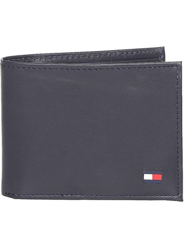 Tommy Hilfiger Men's Leather Cambridge Passcase Wallet with Removable Card Holder - Navy